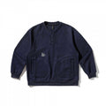 Unisex Oversize Sweatshirt with Henley placket, raglan sleeves and round hand pockets Fashion Glam