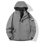 Women's waterproof hardshell outdoor jacket with hood and multifunction pockets Fashion Glam