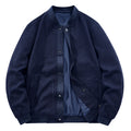 Men's Structured Bomber Jacket with Waffle Knit, Lightly Lined and Snap Placket Fashion Glam