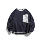 Unisex Oversize Sweatshirt with contrasted chest pocket and raglan sleeves Fashion Glam