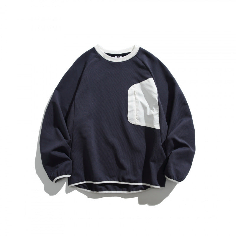 Unisex Oversize Sweatshirt with contrasted chest pocket and raglan sleeves Fashion Glam