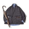 Unisex Boxy Overjacket with double-breasted button placket, large utility patch pockets and short boxy cut Fashion Glam