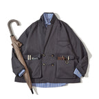 Unisex Boxy Overjacket with double-breasted button placket, large utility patch pockets and short boxy cut Fashion Glam