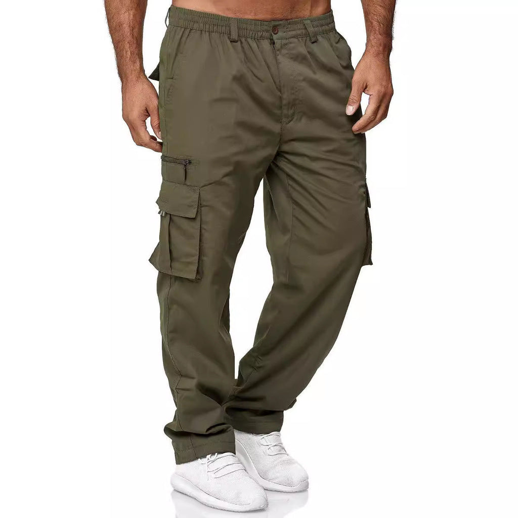 Men's cargo pants with elastic waistband and multifunctional pockets Fashion Glam