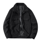 Men's Ribbed Cord Overshirt Jacket with Quilted Inner Lining and Chest Flaps Fashion Glam