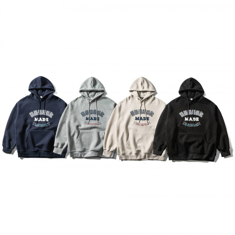 Unisex Oversized Hoodie with Kangaroo Pocket and Logo Print Fashion Glam