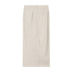 Women's Draped Midi Skirt with Gathering and Wrap Look Fashion Glam