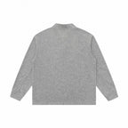 Unisex fine structure Henley knit pullover with raglan sleeves and relaxed fit Fashion Glam
