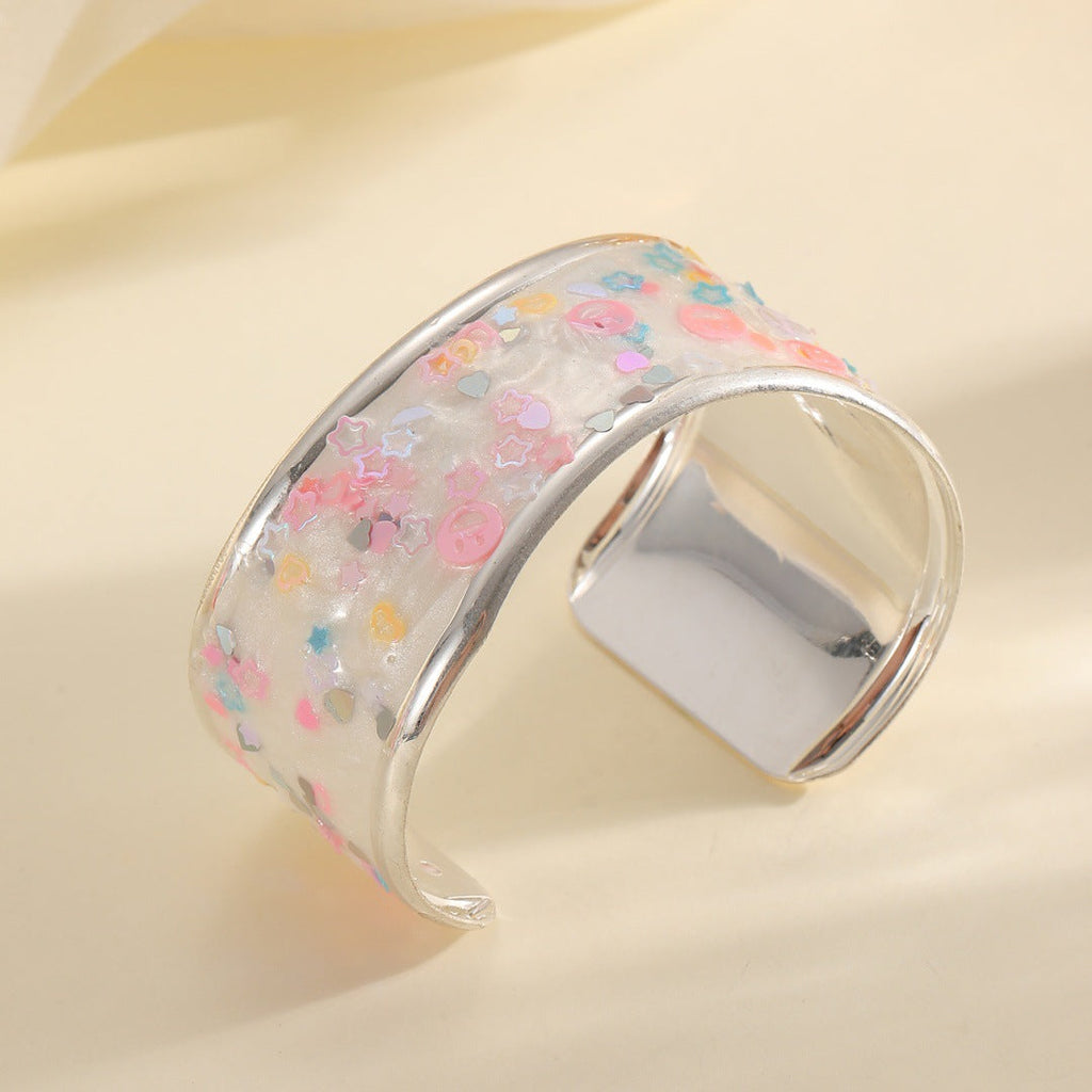 Women's bangle with sparkling star motif Fashion Glam