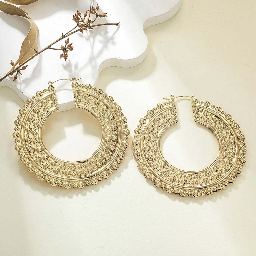 Women's Hanging Earrings in Elegant Wave Pattern Fashion Glam