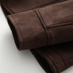 Ladies short coat in kimono style made of velour look with wide shawl collar and waist belt Fashion Glam