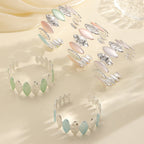 Women Open Bangle with Unique Textured Design Fashion Glam