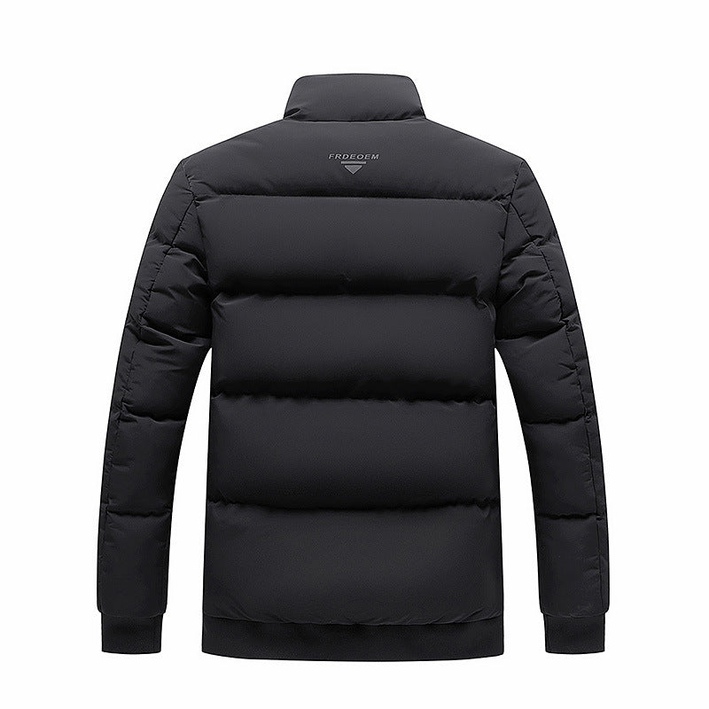 Men's short padded quilted jacket with camouflage lining, ribbed cuffs, and zip pockets Fashion Glam