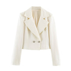 Women's short blazer with tailored silhouette and overlapping shawl collar Fashion Glam