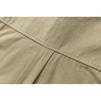 Men's Oversize Canvas Shirt Jacket with Cap Seams and Patch Pockets Fashion Glam