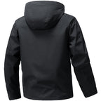 Men's technical hooded softshell jacket with adjustable hood and utility pockets Fashion Glam