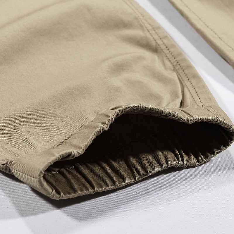Men's cargo jogger pants with elastic waistband, knee inserts, and multifunctional pockets Fashion Glam