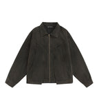 Unisex Boxy Worker Blouson made of washed canvas with a full zipper, shirt collar, and asymmetrical patch pockets Fashion Glam