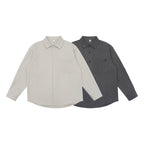 Unisex Oversize-Long Sleeve Shirt in Boxy Cut with Chest Pocket and Curved Hem Fashion Glam
