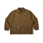 Unisex Boxy Utility Shirt Jacket with Multiple Flap Pockets and Snap Button Closure Fashion Glam