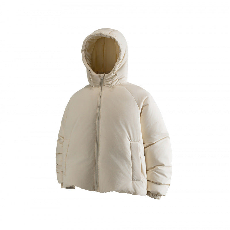 Women's Lightweight Boxy Quilted Hoodie Jacket with Drawstring, Concealed Zipper and Elastic Cuffs Fashion Glam