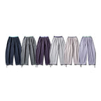Unisex Wide Tech Jogging Pants with Drawstring, Contrast Seams and Adjustable Hem Fashion Glam