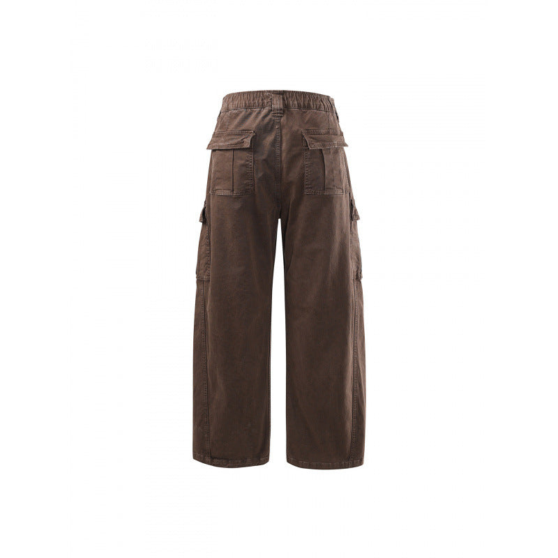 Women's Wide High Waist Cargo Culotte made of Cotton Twill with Multiple Pockets Fashion Glam