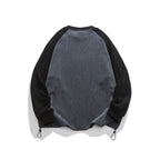 Unisex Oversize Cord Sweatshirt with Raglan Sleeves, Kangaroo Pockets and Drawstring Hem Fashion Glam