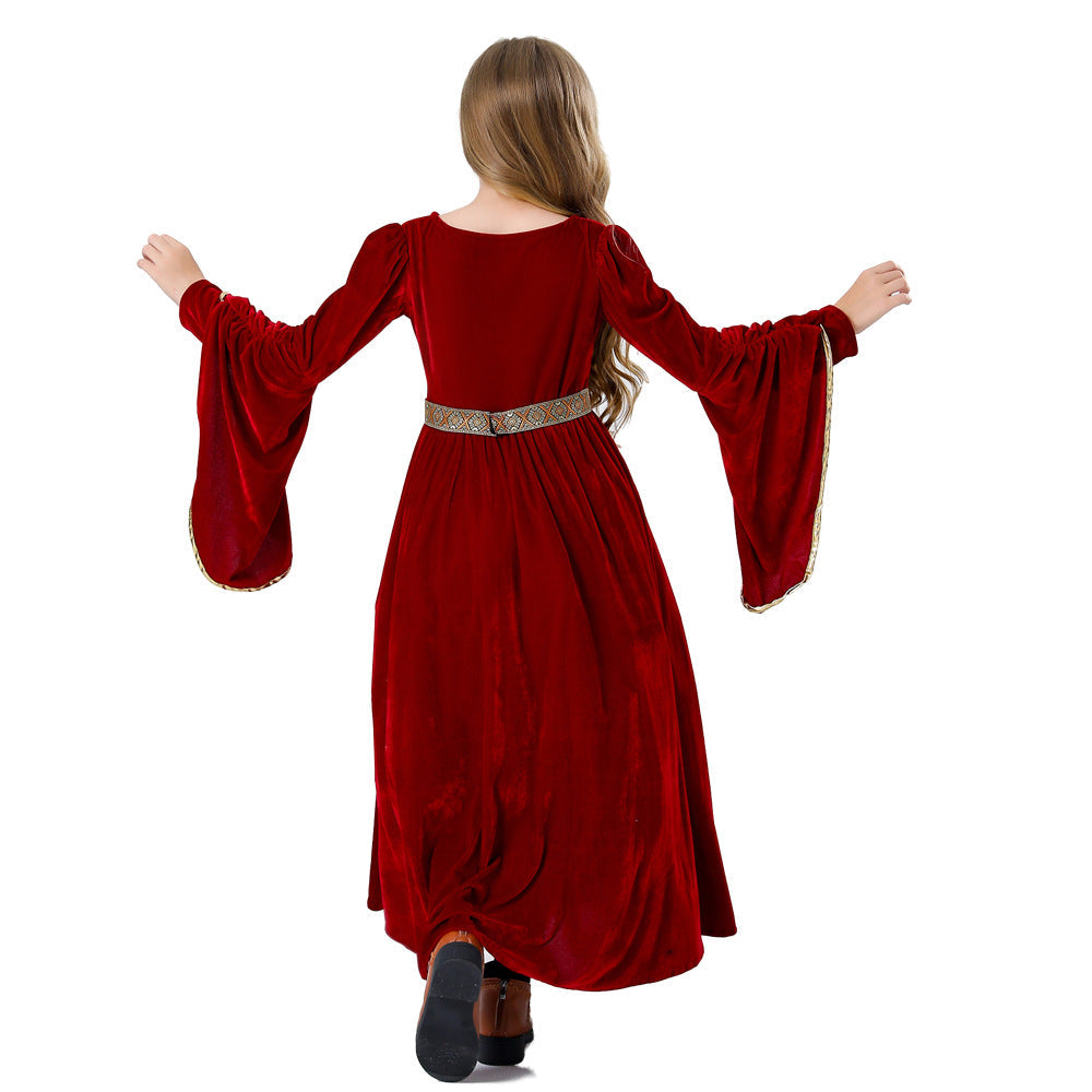 Girls Fairy-tale Velvet Dress with Elegant Details Fashion Glam