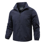 Men's lightweight windproof transitional jacket with high collar and zipper Fashion Glam