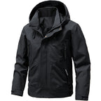Men's Breathable Softshell Outdoor Jacket with Windproof Membrane, Adjustable Hood and Zipper Pockets Fashion Glam