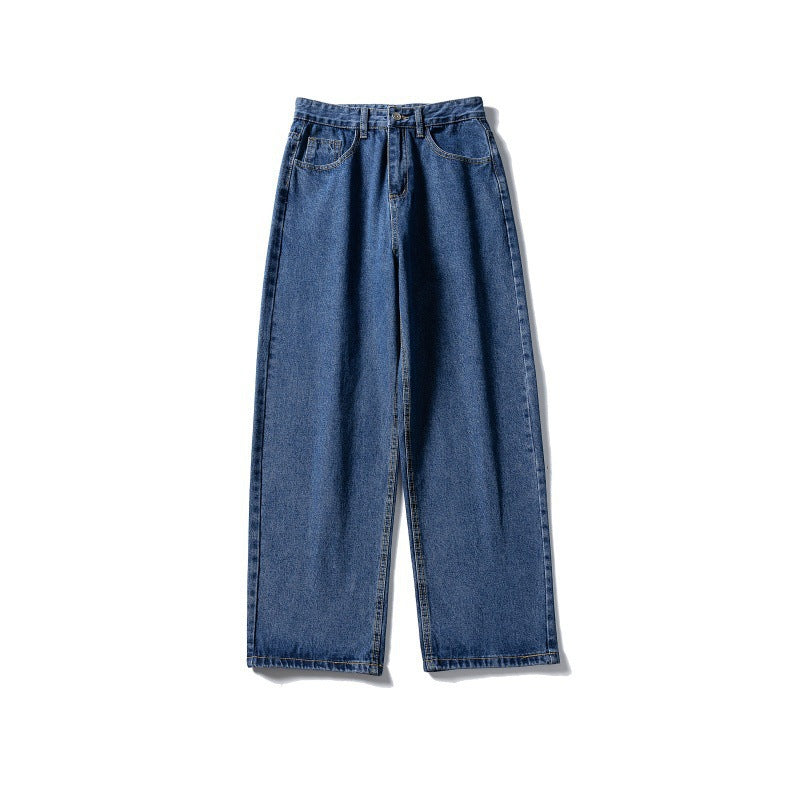 Women's high-waisted wide jeans made of sturdy denim with a straight leg Fashion Glam
