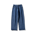 Women's high-waisted wide jeans made of sturdy denim with a straight leg Fashion Glam