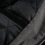 Men's Boxy Bomber Jacket with Teddy Collar, Lined Pockets and Elastic Hem Fashion Glam