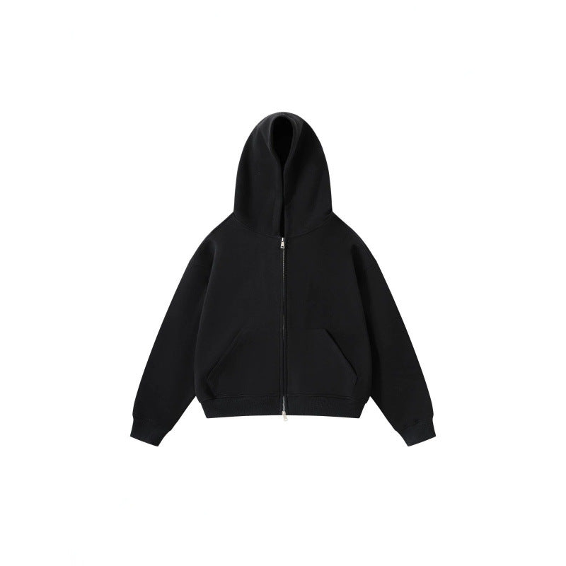 Unisex Oversize Hoodie with full zip and kangaroo pockets made of cotton fleece Fashion Glam