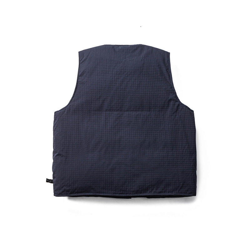 Unisex Padded Quilted Vest with Asymmetrical Front and Minimalist Silhouette Fashion Glam