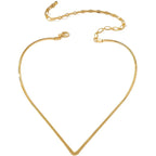 Women Choker Necklace with Modern V Design Fashion Glam