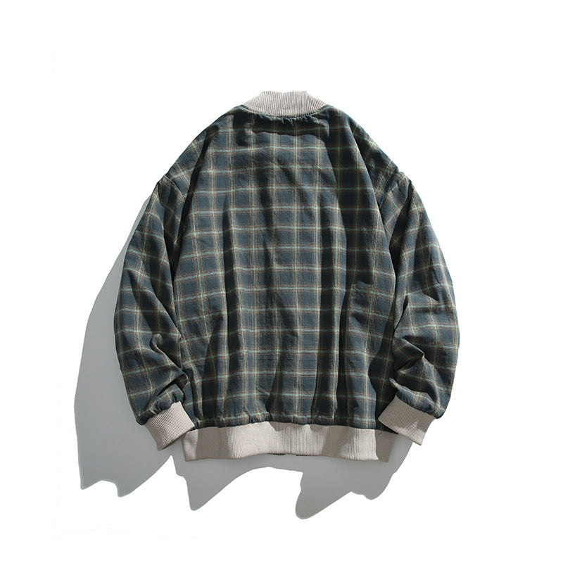 Unisex boxy bomber jacket in herringbone look with ribbed cuffs, flap pockets, and concealed snap button placket Fashion Glam