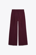 Women High-Waisted Palazzo Pants with Pleats and Wide Leg Fashion Glam