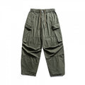 Men's Baggy Cargo Pants with Elastic Waistband, Drawstring, and Reinforced Knee Areas Fashion Glam