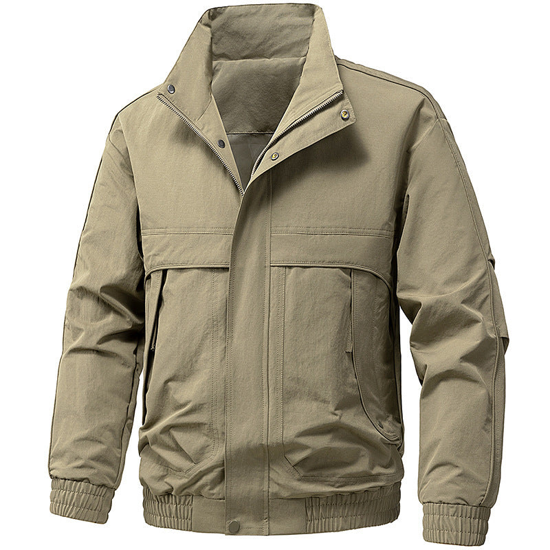 Men's technical hooded softshell jacket with adjustable hood and utility pockets Fashion Glam