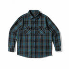 Unisex Checked Overshirt in Boxy Workwear Style with Patch Pockets and Shirt Collar Fashion Glam