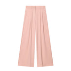 Women's High-Waisted Palazzo Pants with Wide Leg and Piping Pockets Fashion Glam