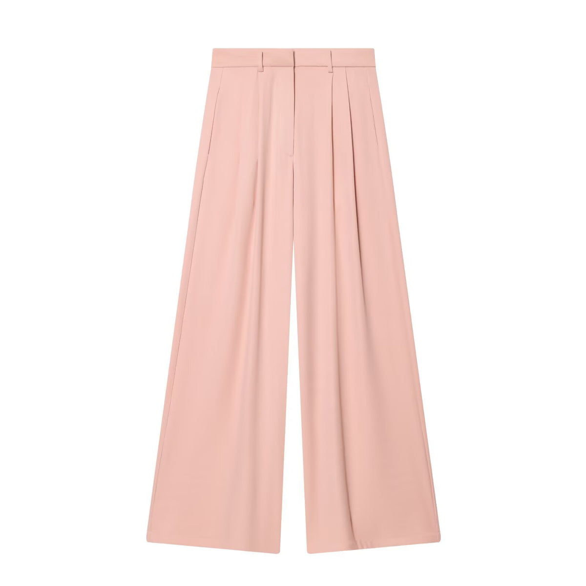 Women's High-Waisted Palazzo Pants with Wide Leg and Piping Pockets Fashion Glam