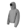 Unisex lightweight padded hooded jacket with thermo insulation, stand-up collar and concealed zipper Fashion Glam