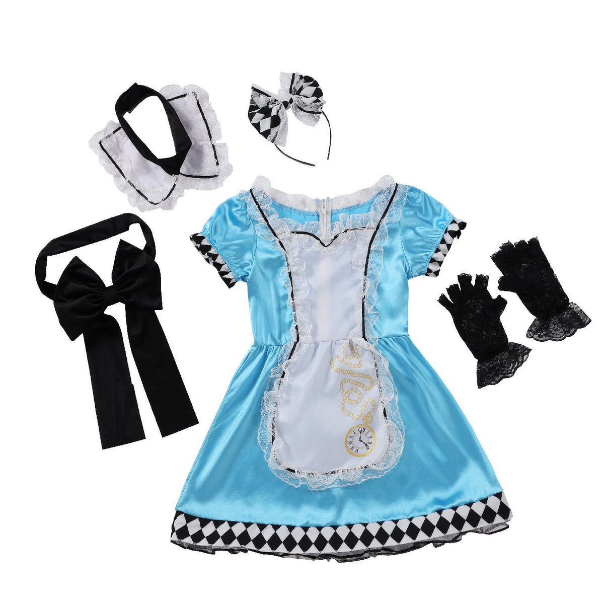 Girls costume in Victorian style with elaborate lace accents Fashion Glam