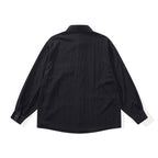 Unisex Oversized Shirt Jacket in Patchwork Look with Kent Collar and Chest Pocket Fashion Glam