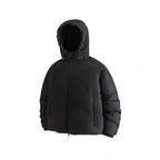 Women's Lightweight Boxy Quilted Hoodie Jacket with Drawstring, Concealed Zipper and Elastic Cuffs Fashion Glam