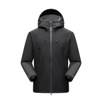 Men's Minimalistic technical three-layer softshell jacket with sealed seams and waterproof front zipper Fashion Glam