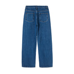 Women's Wide Denim Jeans with High Waist, Straight Leg and Five Pocket Design Fashion Glam